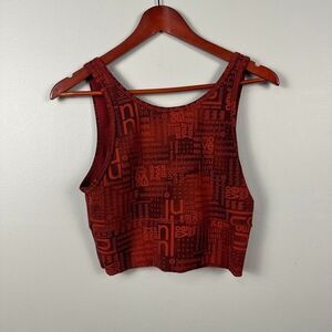 Lululemon Power Pivot Tank Ombre Red Cropped Size 10
